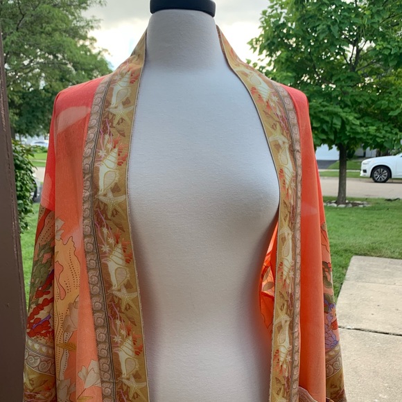 New Gorgeous Bohemian Mixed Floral Print Mermaid Kimono Duster Jacket Robe - Picture 12 of 14